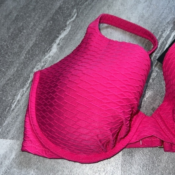 LVS Swim Mix & Match Icon Push-Up Bikini Top Forever hot Pink 38D underwire - Picture 7 of 13